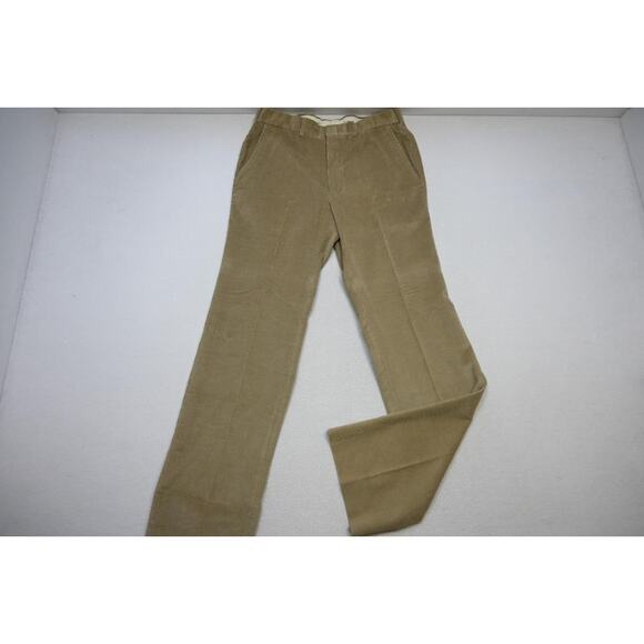 VTG Eddie Bauer Corduroy Pants Country Hunting Beige Rugged Flat Mens Sz 33 UNF - Picture 1 of 6